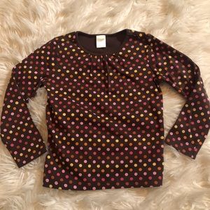 Gymboree long sleeve polka dot shirt sz 6